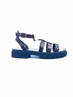 CELINE Size 11 Brown Leather Sandals