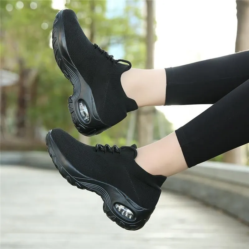 Comelyy Lace Up Walking Running Shoes Platform Sneakers