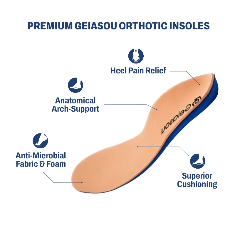 Cuzcare Orthopedic Men Shoes Arch Support Breathable Comfortable Lightweight Anti-Skid Chic Shoes