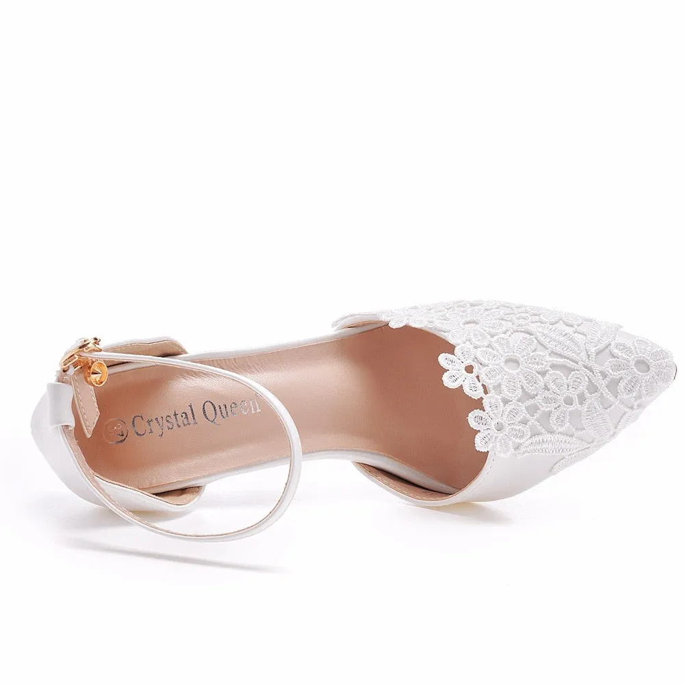 Funki Buys | Shoes | Women's Pointed Toe Lace Wedding Shoes