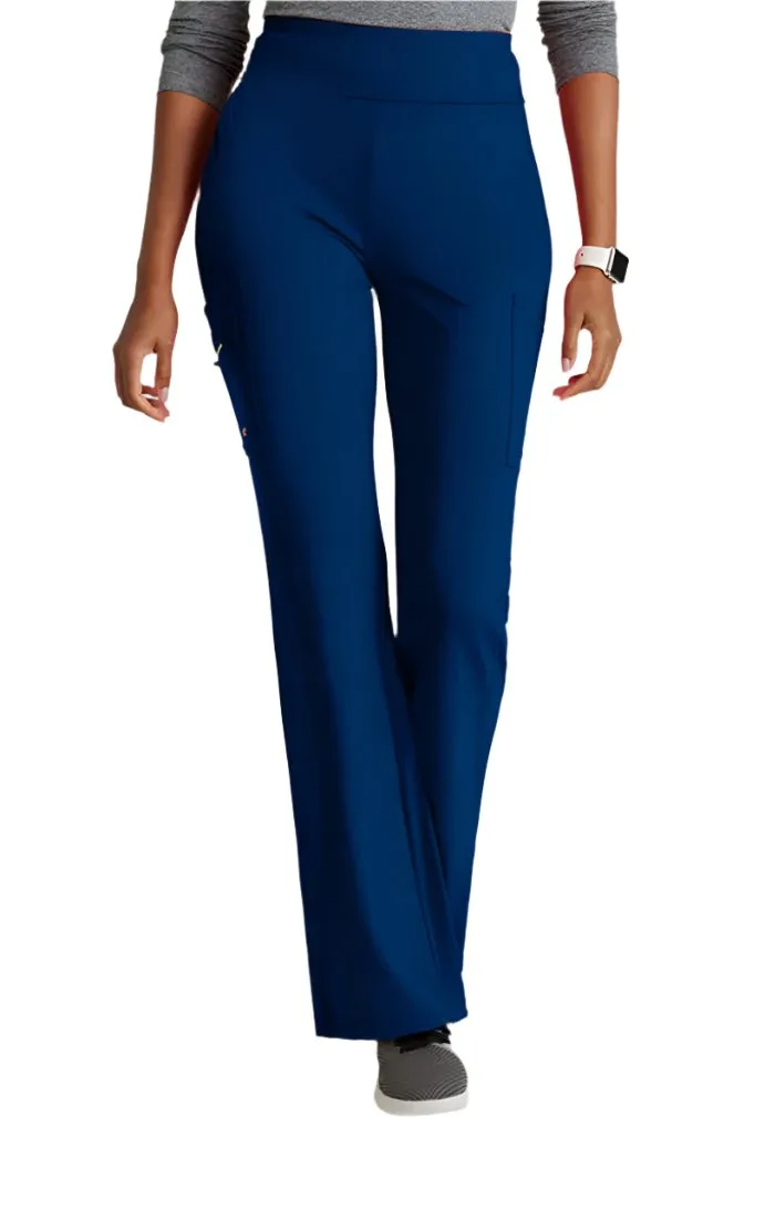 Performance Knit by Barco Sprint Knit 7-Pocket High-Rise Flare Leg Scrub Pant