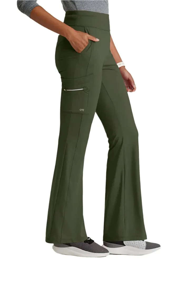 Performance Knit by Barco Sprint Knit 7-Pocket High-Rise Flare Leg Scrub Pant