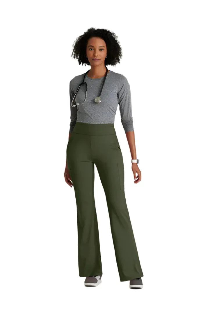 Performance Knit by Barco Sprint Knit 7-Pocket High-Rise Flare Leg Scrub Pant