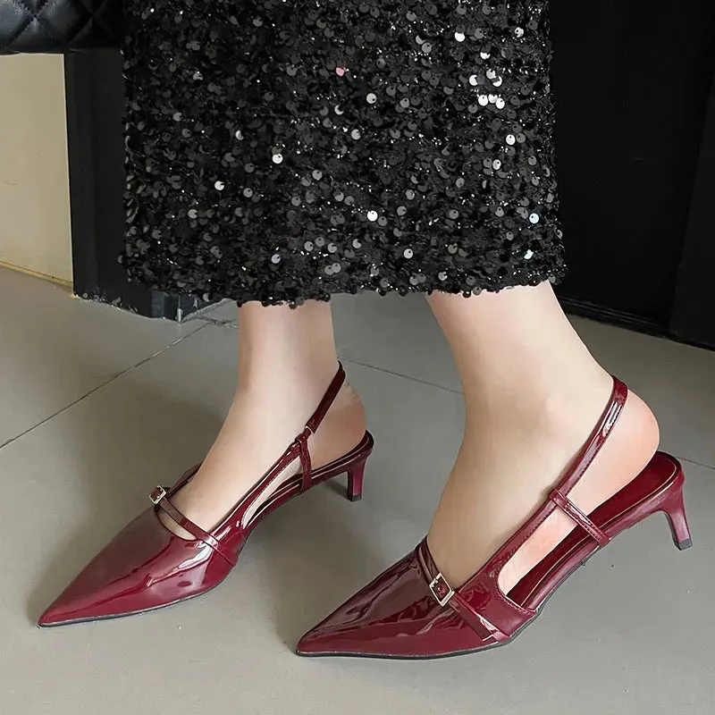 Pointed Toe Thin Heels Pump Shoes