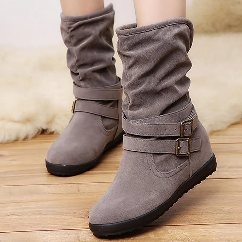 Winter warm plush ankle boots for women