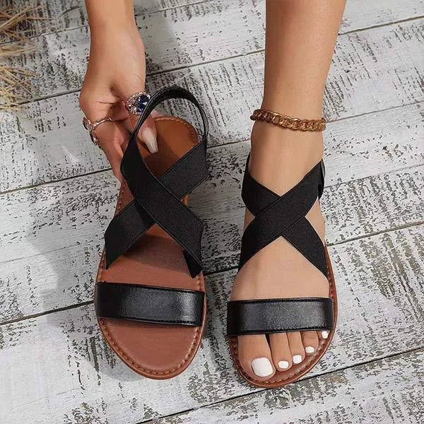 Women's Elastic Flat Sandals 83823582C