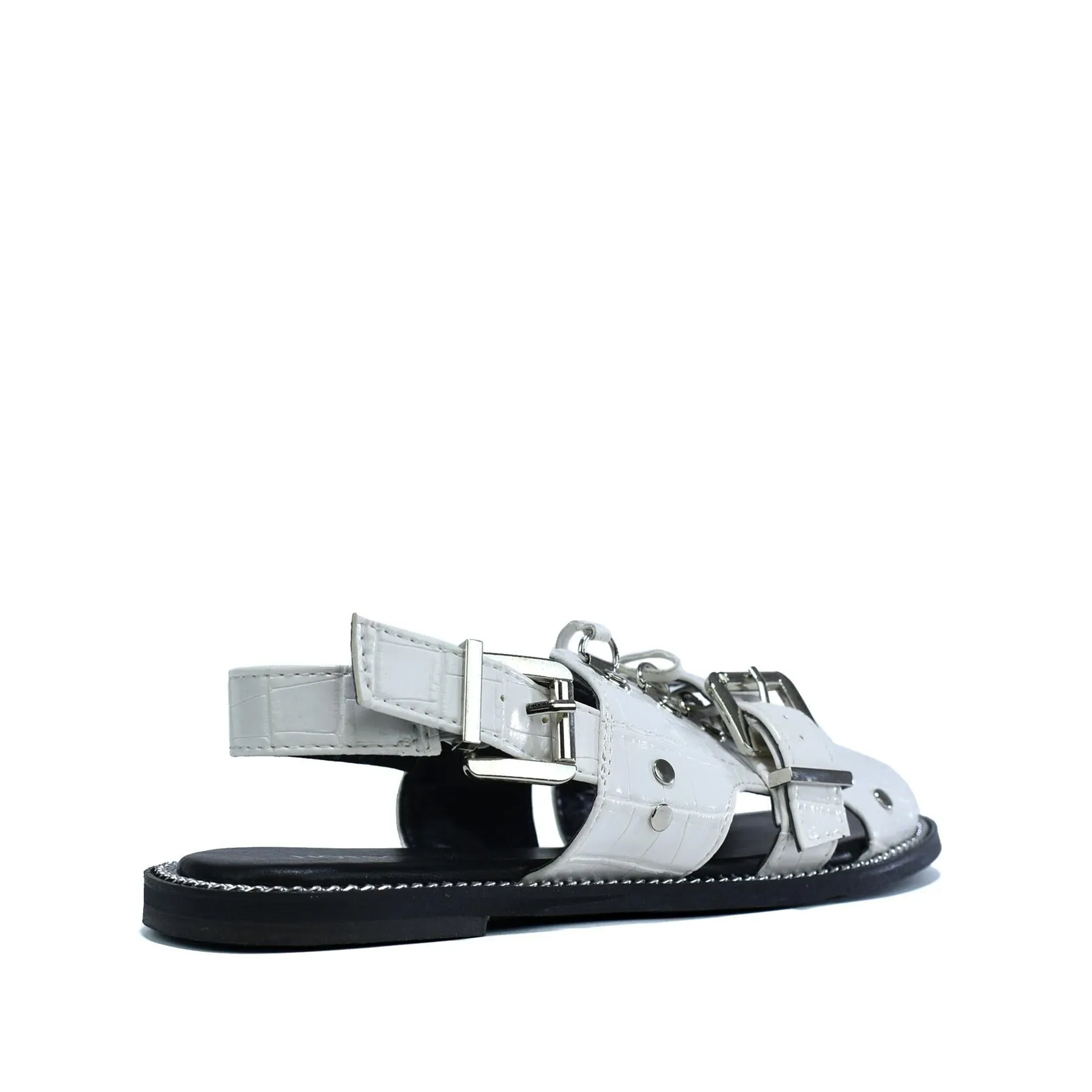 Women's Flat Sandals White