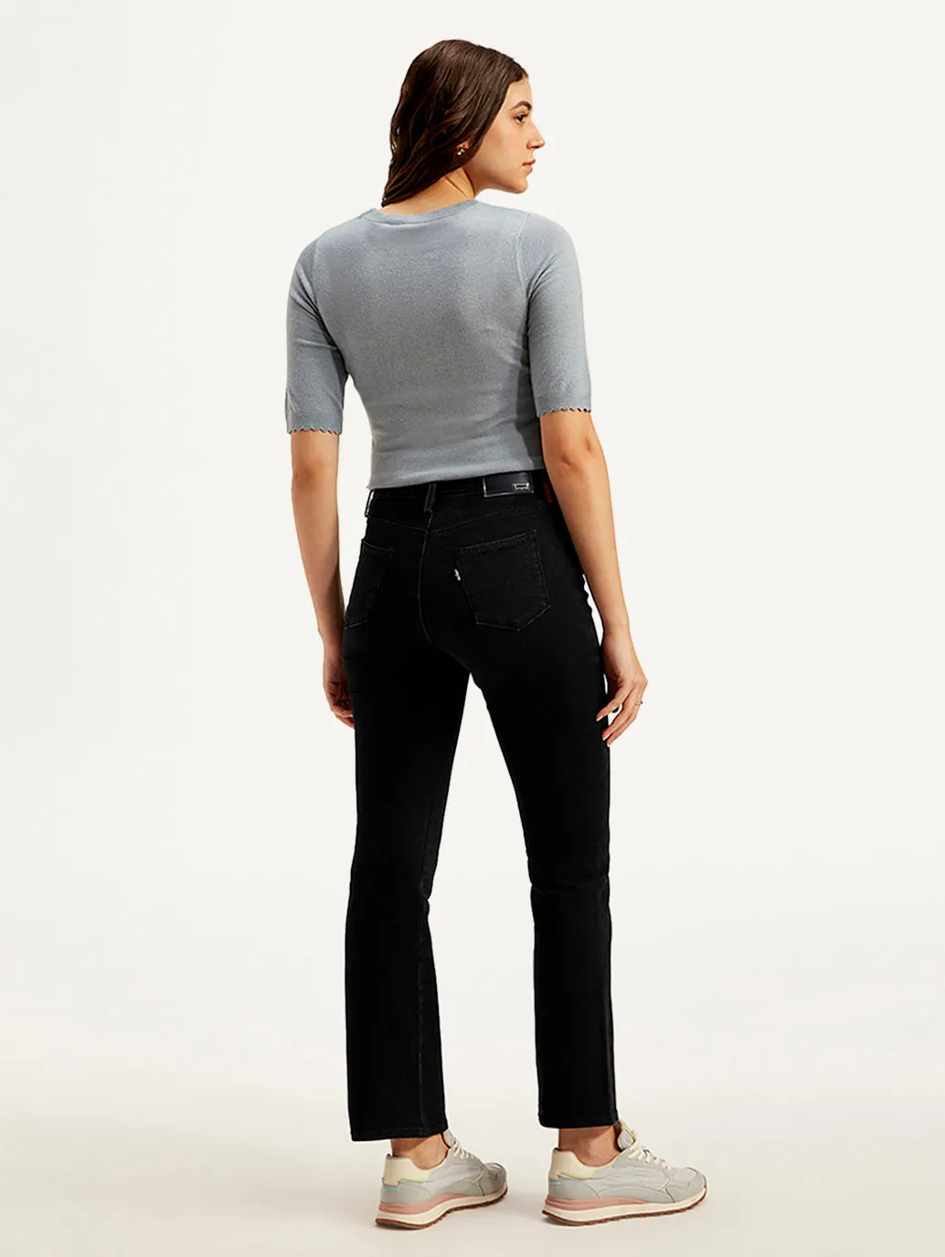 Women's High Rise 725 Slim Bootcut Fit Black Jeans