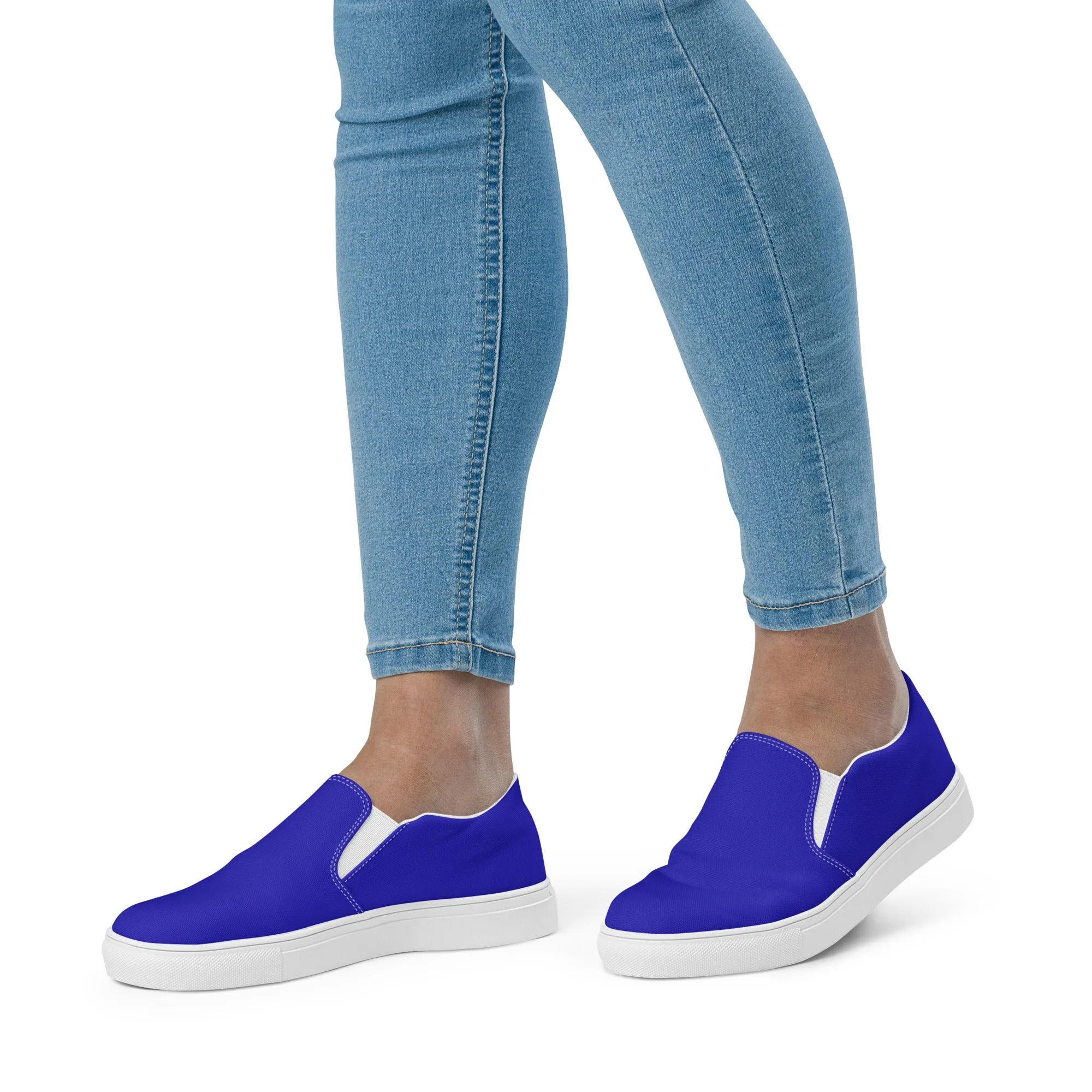 Women’s Royal Blue slip-on canvas shoes